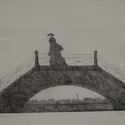 11 Paul Flora "Venezianische Brücke" - Radierung, 24x20cm