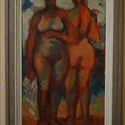 Heribert Potuznik "2 Frauen" -Öl, 1965