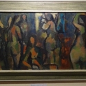 Heribert Potuznik "Figuren im Raum" - Öl, 1965