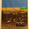 Karl Korab "Fundstelle" - Gouache / Collage, 40x34cm