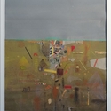 Karl Korab "Halde" - Gouache / Collage, 40x34cm