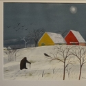 Karl Korab "Im Winter" - Gouache, 20x18cm