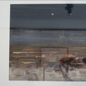 Karl Korab "Mondnacht" - Gouache / Collage, 34x34cm